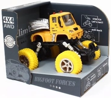 Robust terræn-bil i metal 4x4 med affjedring