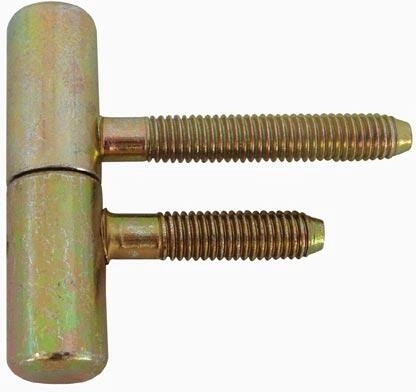 Dørhængsel med skrue M8, længde 50 mm, gulforzinket