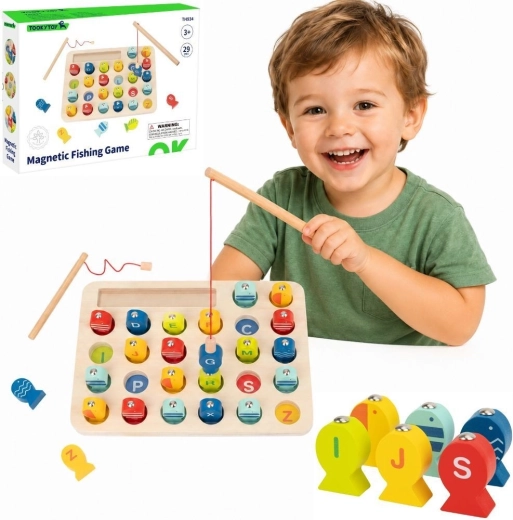 Magnetisk træfiskespil med bogstaver fra Tooky Toy