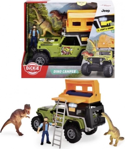Kørende terrængående køretøj Jeep med Dino camping sæt