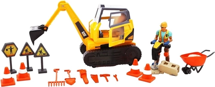 Arbejderfigur og masser af tilbehør