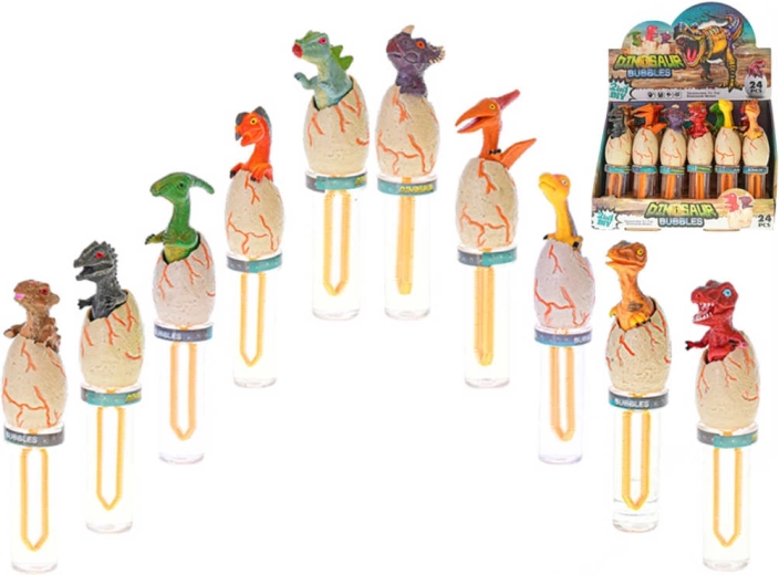 Sæbebobleblæser med dinosaurus i æg 16,5 cm - 1 stk.