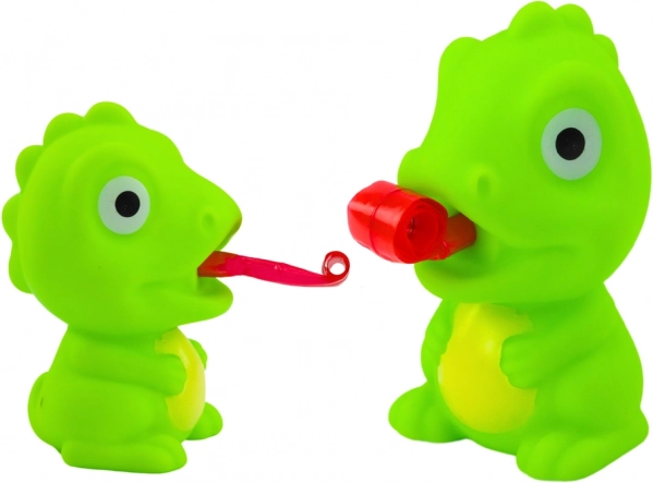 Gummi-dinosaur med udskydelig tunge, grøn, 8 cm