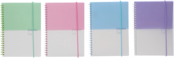 Linjeret notesbog 14,8 × 21 cm, tofarvet