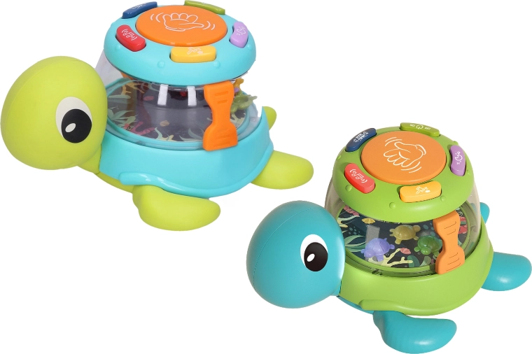 Musikalsk skildpadde med tromme og effekter