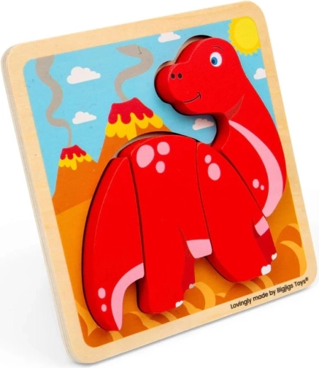 Bigjigs toys træ-indsætningspuslespil diplodocus