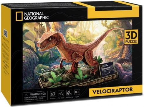 3D-puslespil NATIONAL GEOGRAPHIC – velociraptor
