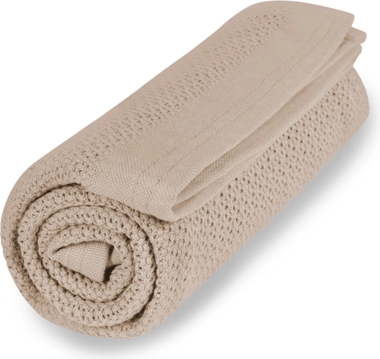 VINTER & BLOOM tæppe Soft grid organic golden sand