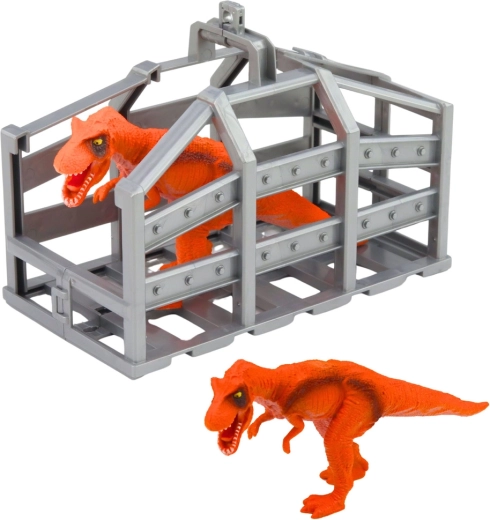 Kurv og dinosaurfigurer til sikker transport