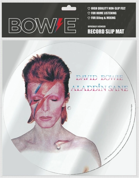 Pladespillermåtte med motiv af David Bowie
