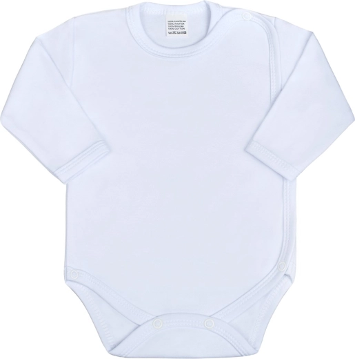 Babybody med lange ærmer og trykknapper hele vejen New Baby Classic hvid 62