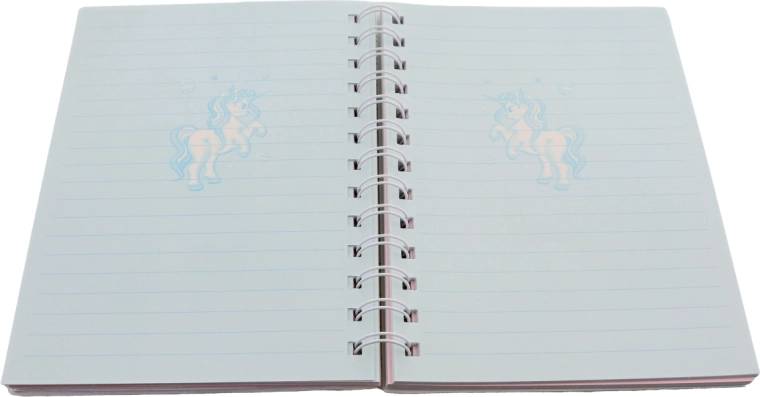 80 linjerede sider i to farver