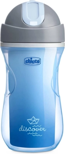 Chicco termokop Sport med sugerør blå 266 ml