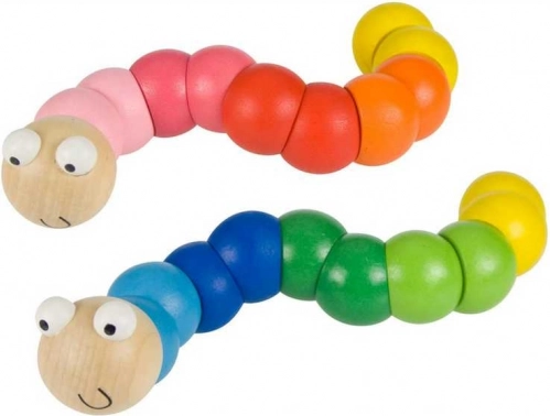 Bigjigs Toys farverig træorm – blå