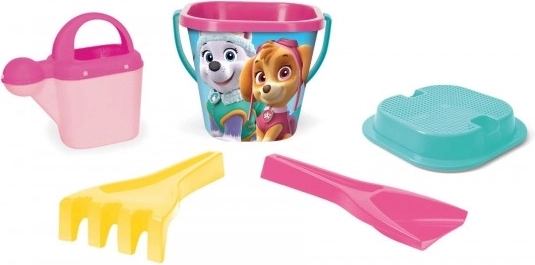 Sandsæt 5 stk. plast Paw Patrol/Tlapková patrola lyserød i net 19x24x19 cm 12m+ Wader