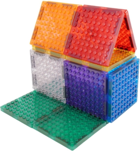 Cleverclixx magnetisk byggesæt Brick Tiles Pack Intense 16 stk.