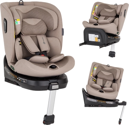Petite&Mars drejelig autostol Twistguard Pro i-Size tan brown air 40–150 cm (0–36 kg)
