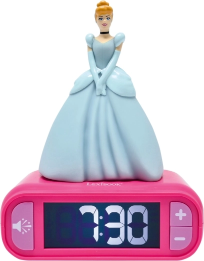 Vækkeur med 3D-natlampe Disney Prinsesser Askepot