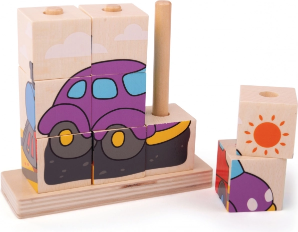 Træpuslespil Bigjigs Baby Transportmidler