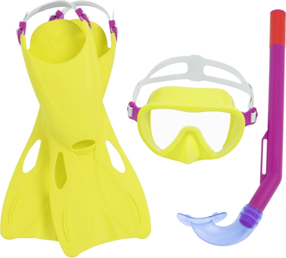 BESTWAY snorkelsæt til børn – maske, snorkel og finner (str. 24–27)