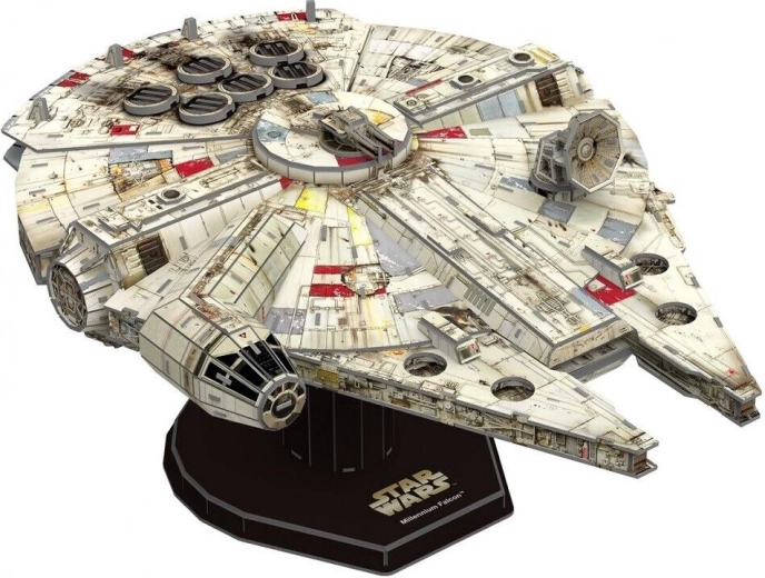 4D papirmodel STAR WARS Millennium Falcon med stander