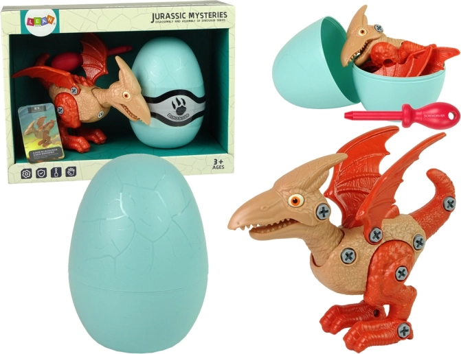 Dinosaur Pterodaktyl Ægsæt DIY Skruetrækker Rød