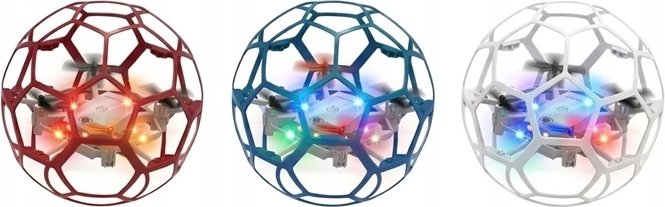Mini RC-drone som flyvende kugle med LED-belysning