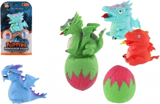 Vendende dinosaur med æg 15 cm