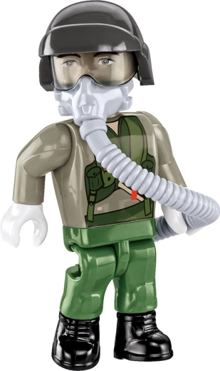Åbneligt cockpit og 2 pilotfigurer