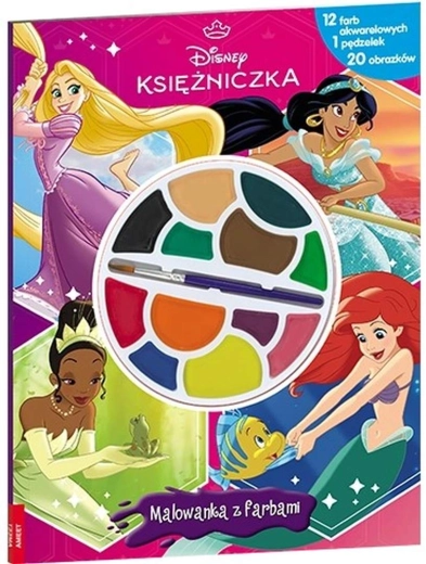 Disney Prinsesser – malebog med akvarelfarver