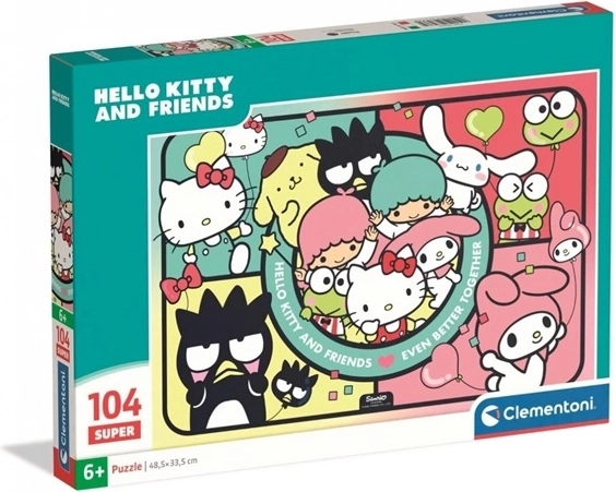 Clementoni SuperColor puslespil Hello Kitty og venner 104 brikker