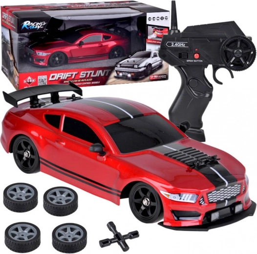 RC driftbil 4x4 1:16 med røg-effekt og LED-belysning