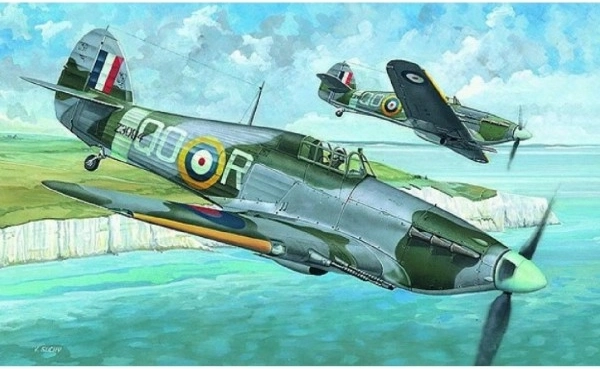 Model af flyet Hawker Hurricane Mk.IIC – byggesæt
