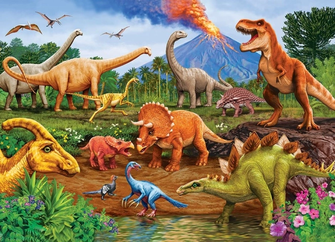 Familiepuslespil dinosaurer 350 brikker COBBLE HILL