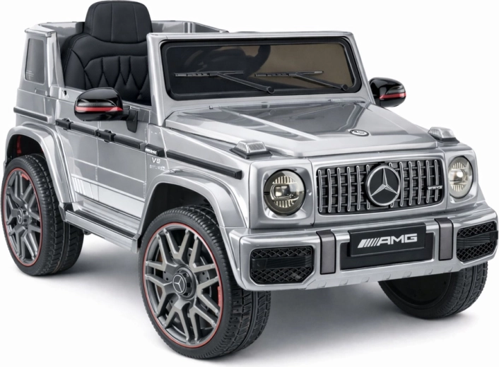 Elektrisk Mercedes-AMG G 63-bil til børn – Sølvfarvet