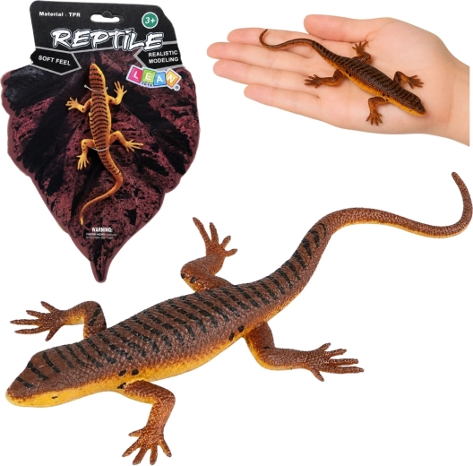 Realistisk gummifigur af skovfirben 12,5 cm