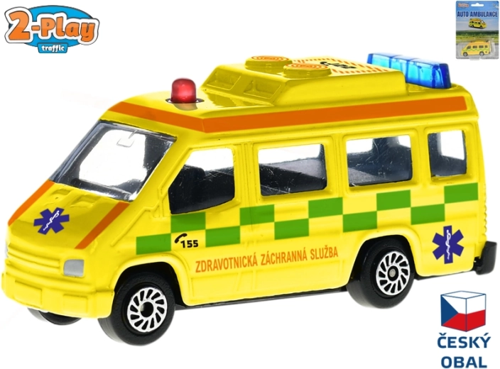 Metalmodel af ambulance 2-Play Traffic CZ 8 cm