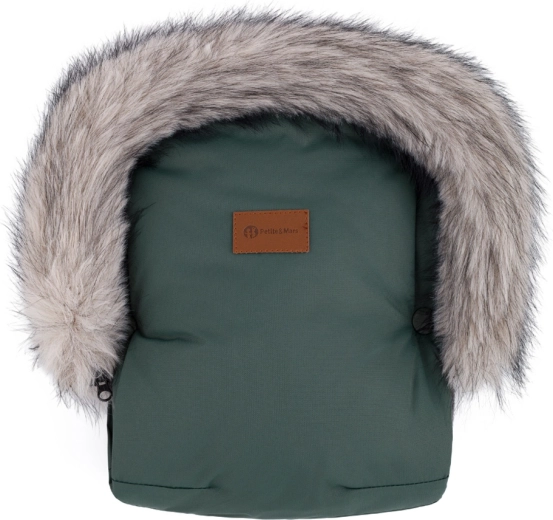 Petite&Mars håndmuffe til barnevogn Furry Veritable khaki