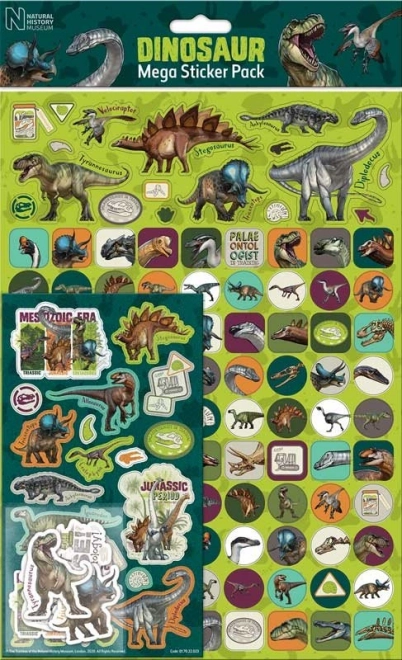 Megapakke klistermærker dinosaurer