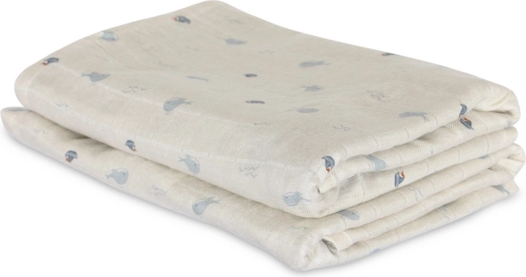 NUUROO Josefine muslin-bambusbleer Ocean (2 stk.)