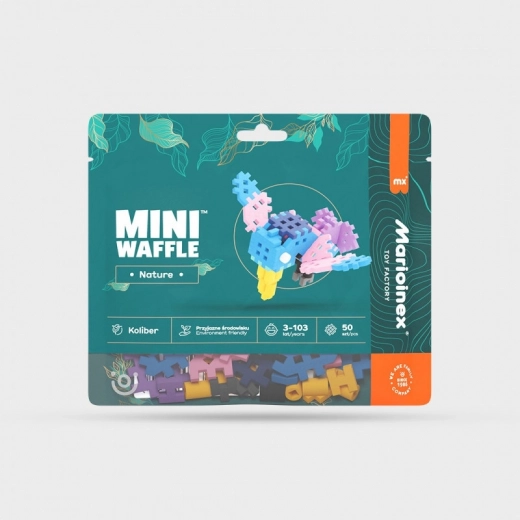 Byggesæt Mini Waffle Nature – kolibri, 50 dele
