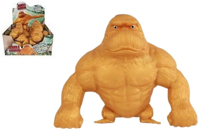 Gylden super strækbar gorillafigur – 6 stk. i boks