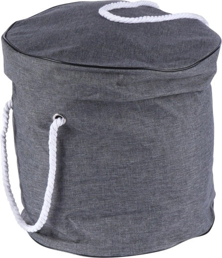 Bærbar kurv med låg og snorehåndtag