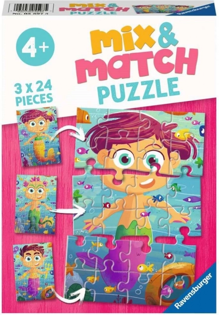 Ravensburger puslespil mix&match: havfruer og havmonstre