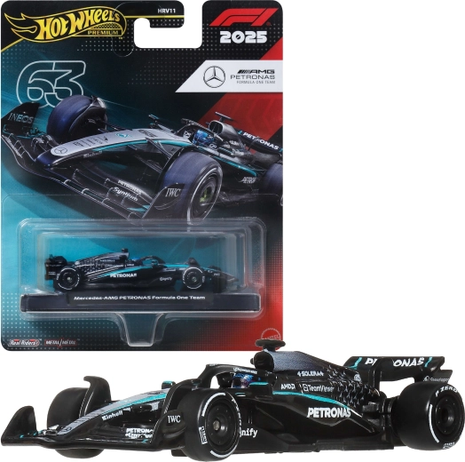 Hot Wheels Premium-racerbil Formel 1 Mercedes-Benz F1 George Russell #63