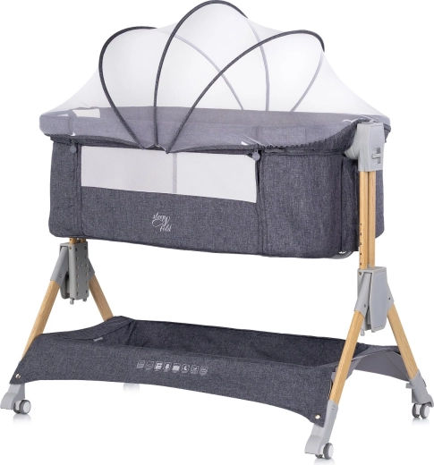 Chipolino sleepnfold 2v1 bedside tremmeseng charcoal