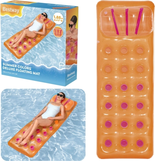 Oppustelig flydende liggestol Bestway Summer Colors Deluxe