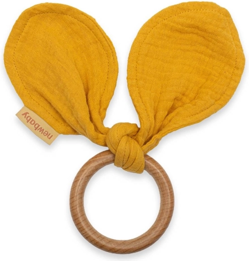 Bidering med musselinklud New Baby Ears mustard