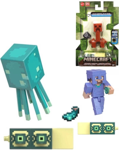 Minecraft leddelt figur 8 cm med tilbehør (forskellige varianter) - 1 stk.