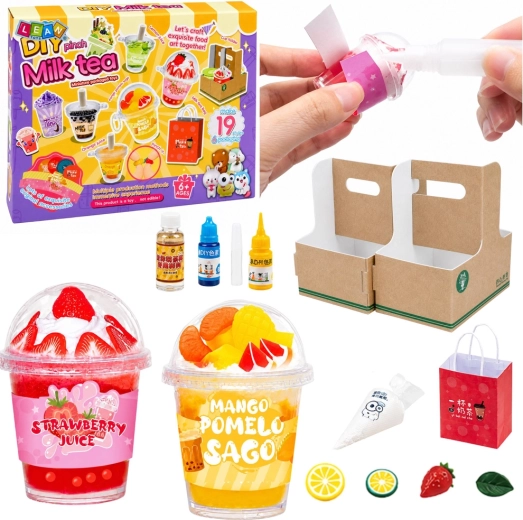 Kreativt DIY-sæt: mini drikke – milk tea og bubble tea